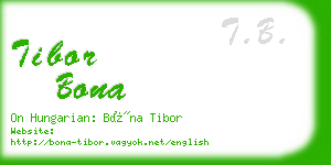 tibor bona business card